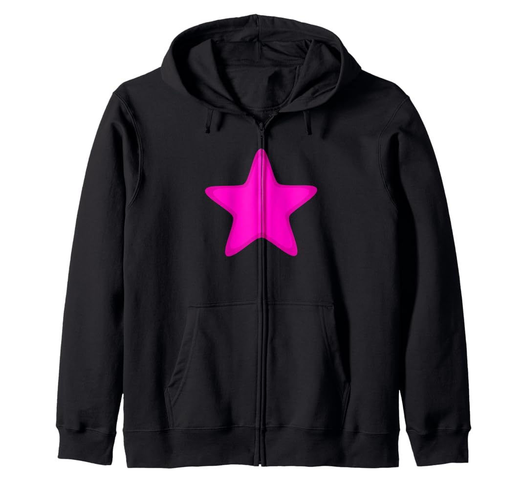 Amazon.com: Pink Stars with Border - Pink Star Zip Hoodie